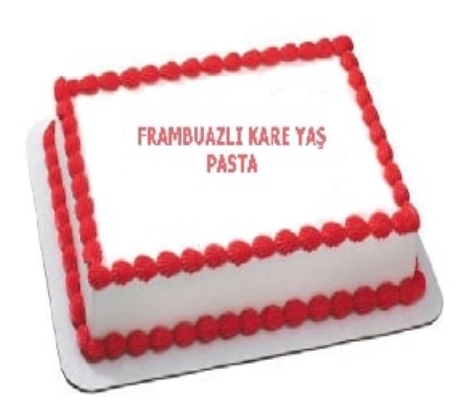 Şık ve Sade Tasarımlı 40 Kişilik Frambuazlı Pasta